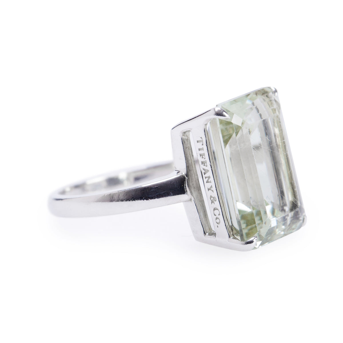 Tiffany & Co. Sterling Silver Prasiolite Sparklers Cocktail Ring, Size 7.75