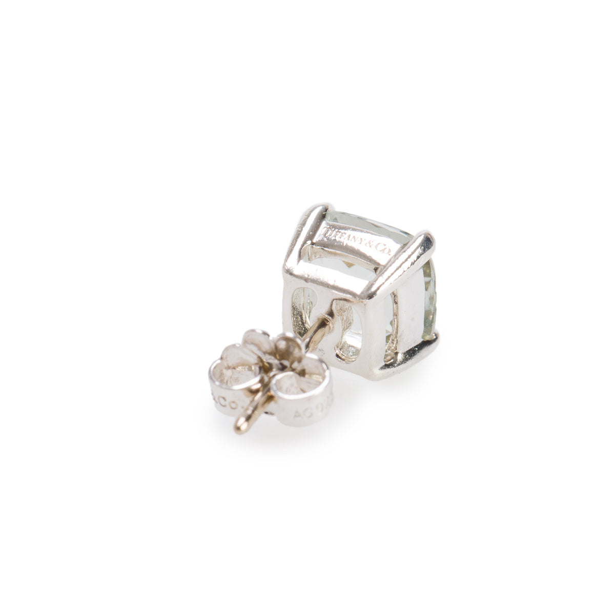 Tiffany & Co. Sterling Silver Prasiolite Sparklers Stud Earrings