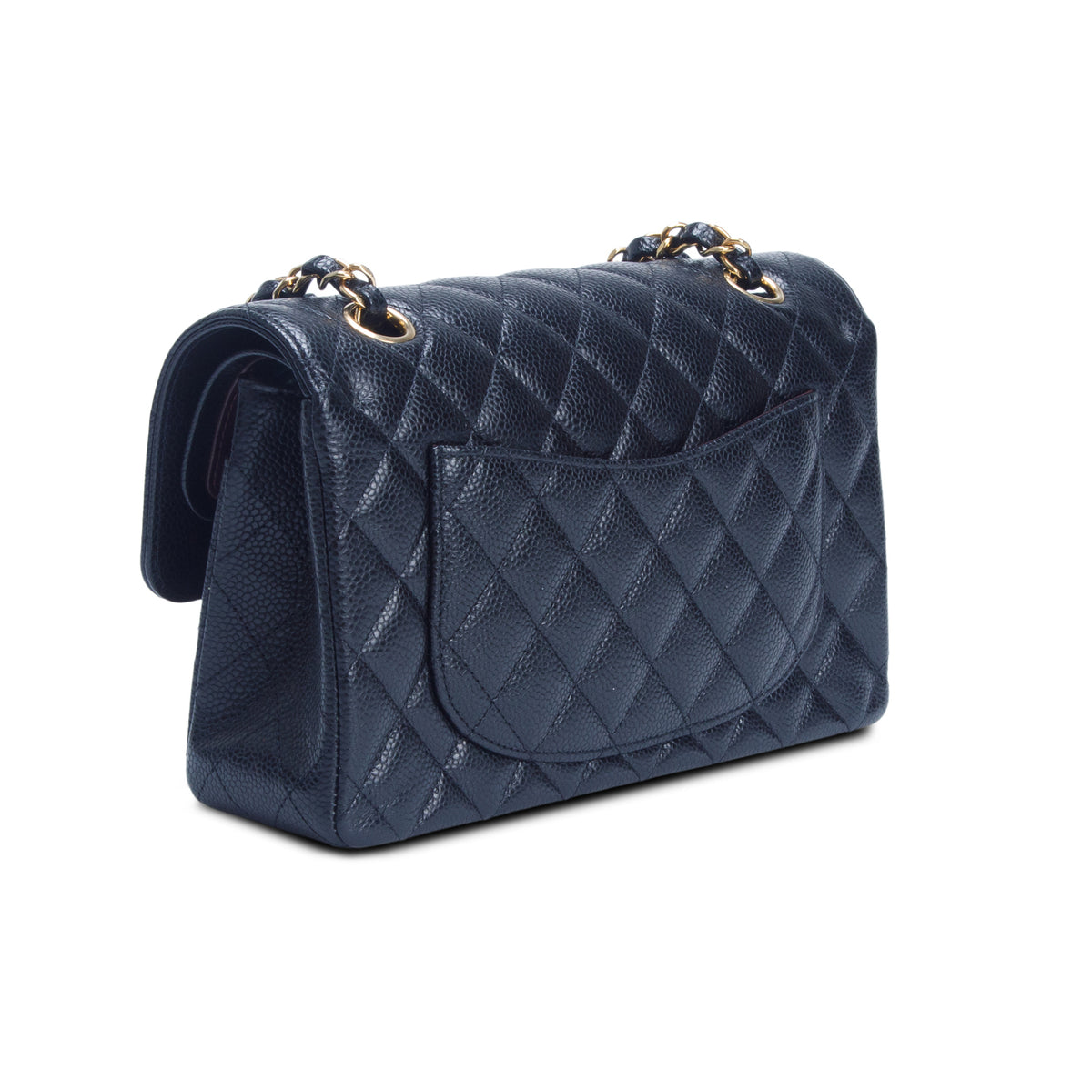 Chanel 2024 Black Quilted Caviar Leather Classic Small Double Flap Bag w/ Box & Receipt