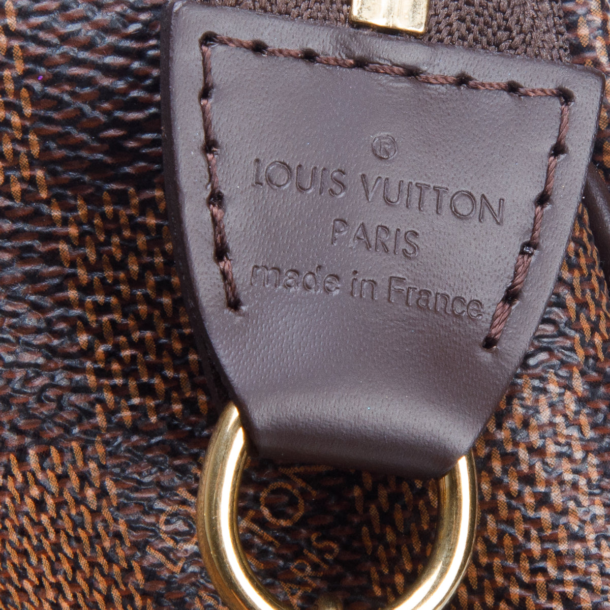 Louis Vuitton Damier Ebene Eva Clutch w/ Box & Straps