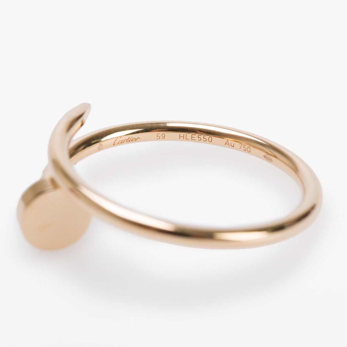 Cartier 18k Yellow Gold Juste Un Clou Ring, Small Model, Size 59 8.25 w/ Box & Certificate