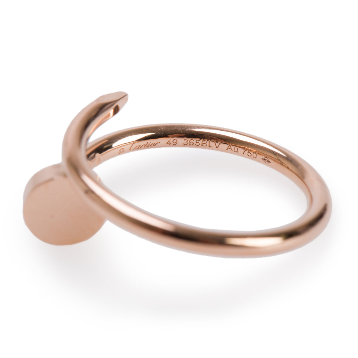 Cartier 2024 18k Rose Gold Juste Un Clou Ring, Small Model, Size 49 4.25 w/ Box & Certificate