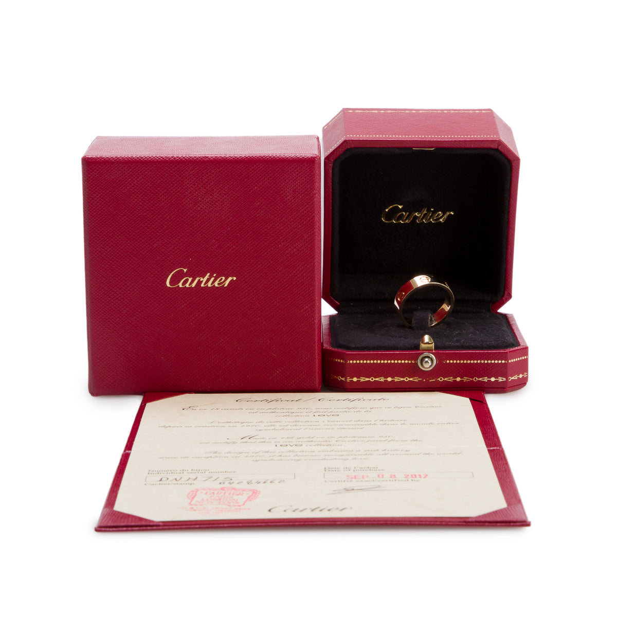 Cartier 18k Yellow Gold 5.5 MM Love Ring, Classic Model, Size 60 9.25 w/ Box & Certificate