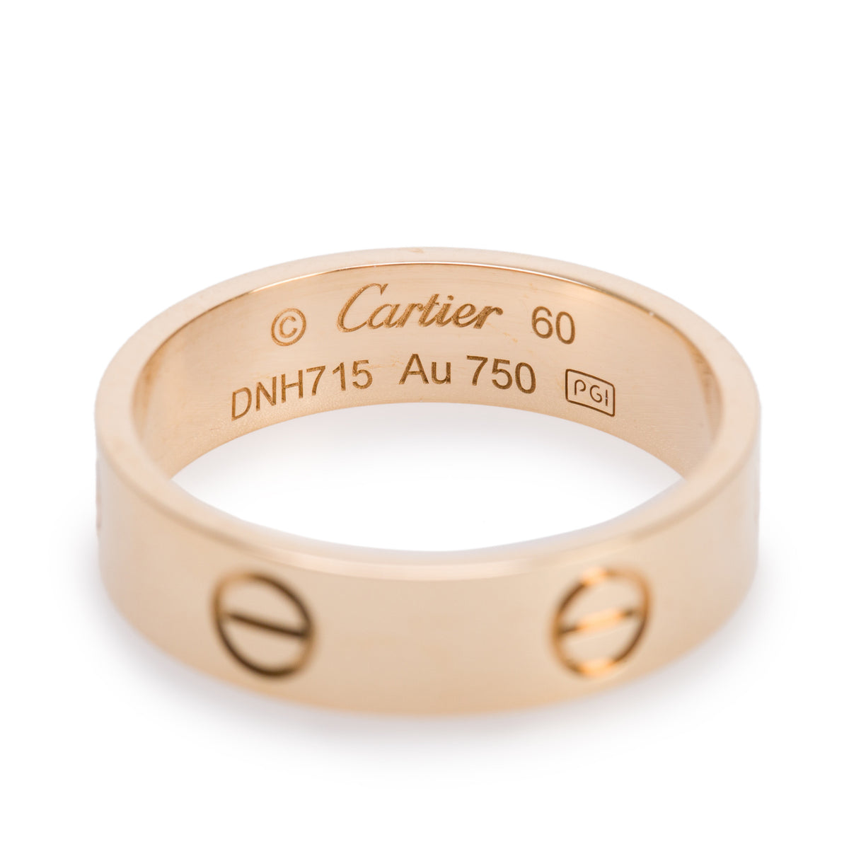 Cartier 18k Yellow Gold 5.5 MM Love Ring, Classic Model, Size 60 9.25 w/ Box & Certificate