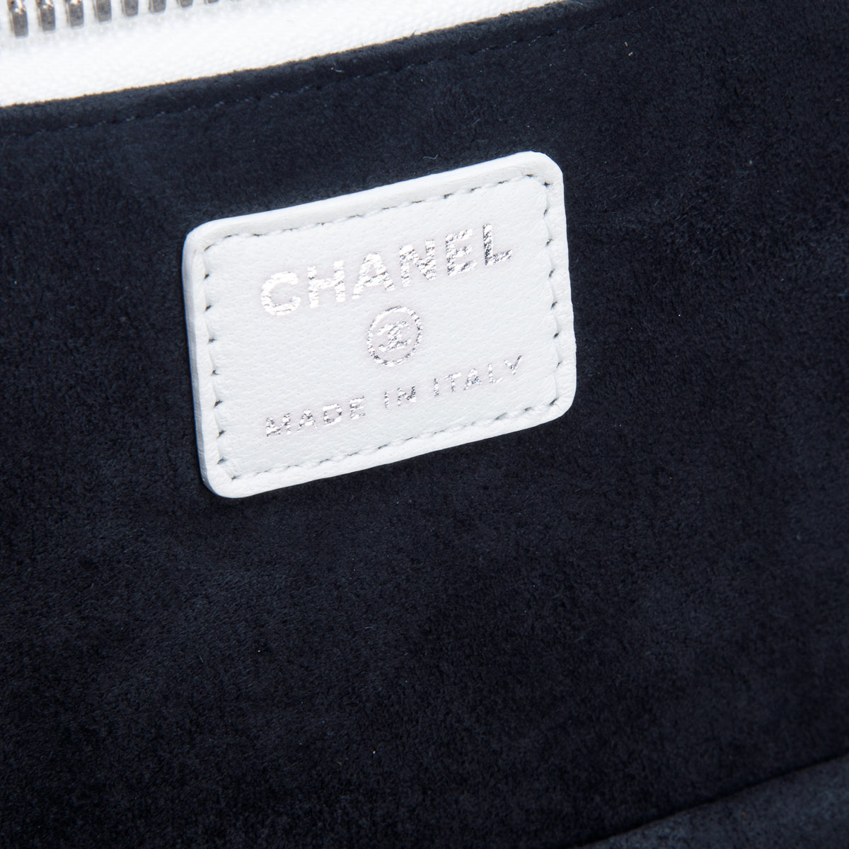 Chanel White Quilted Caviar Jewelry Box on Chain