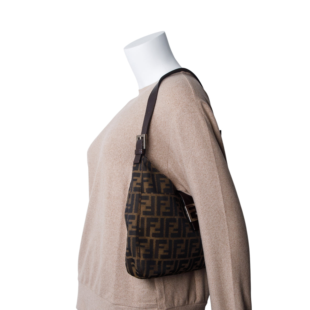 Fendi Brown Zucca Hobo