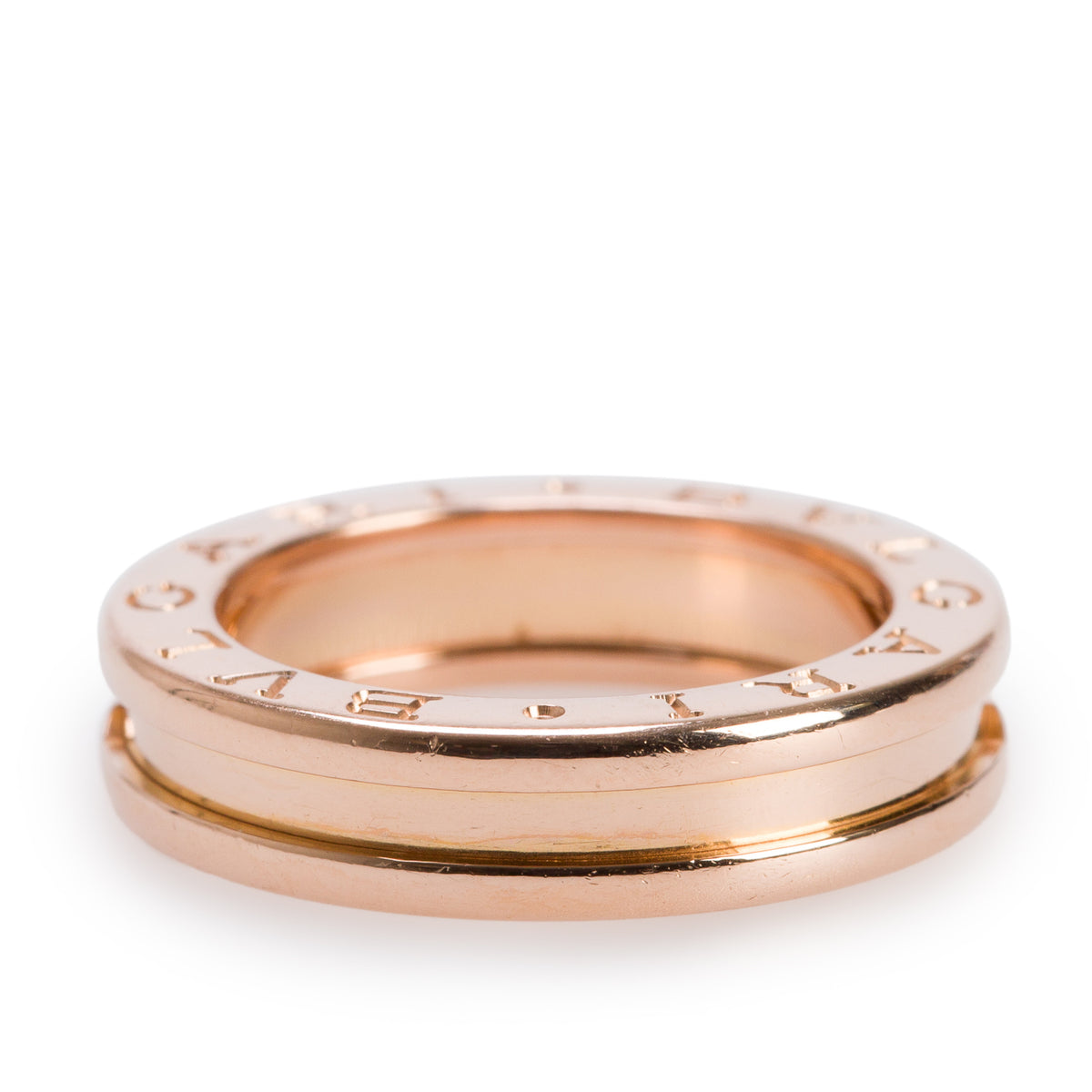 BVLGARI 18k Rose Gold B.Zero1 One-Band Ring Size 49 5