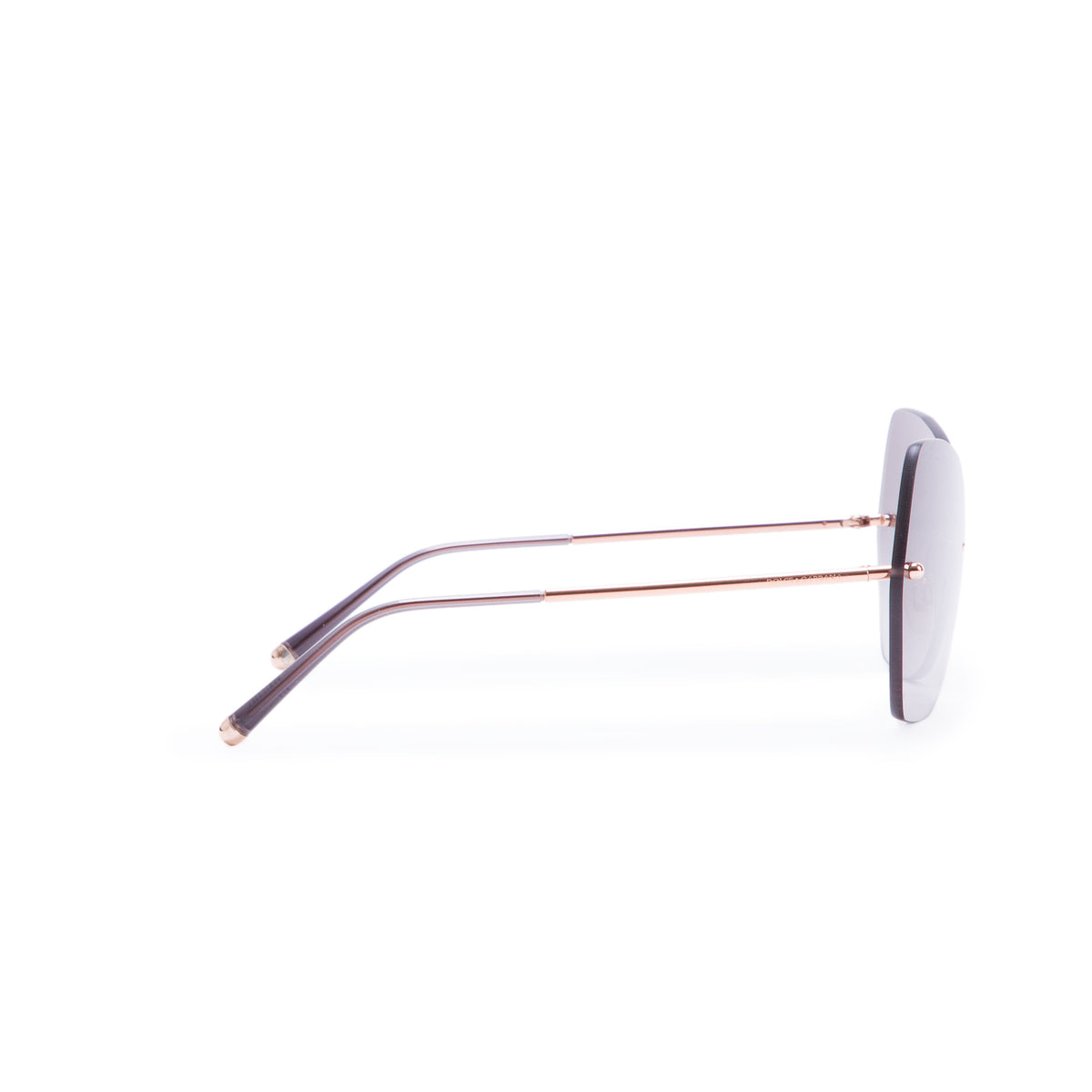 Dolce & Gabbana DG2204 Black Gradient Rimless Butterfly Sunglasses w/ Case