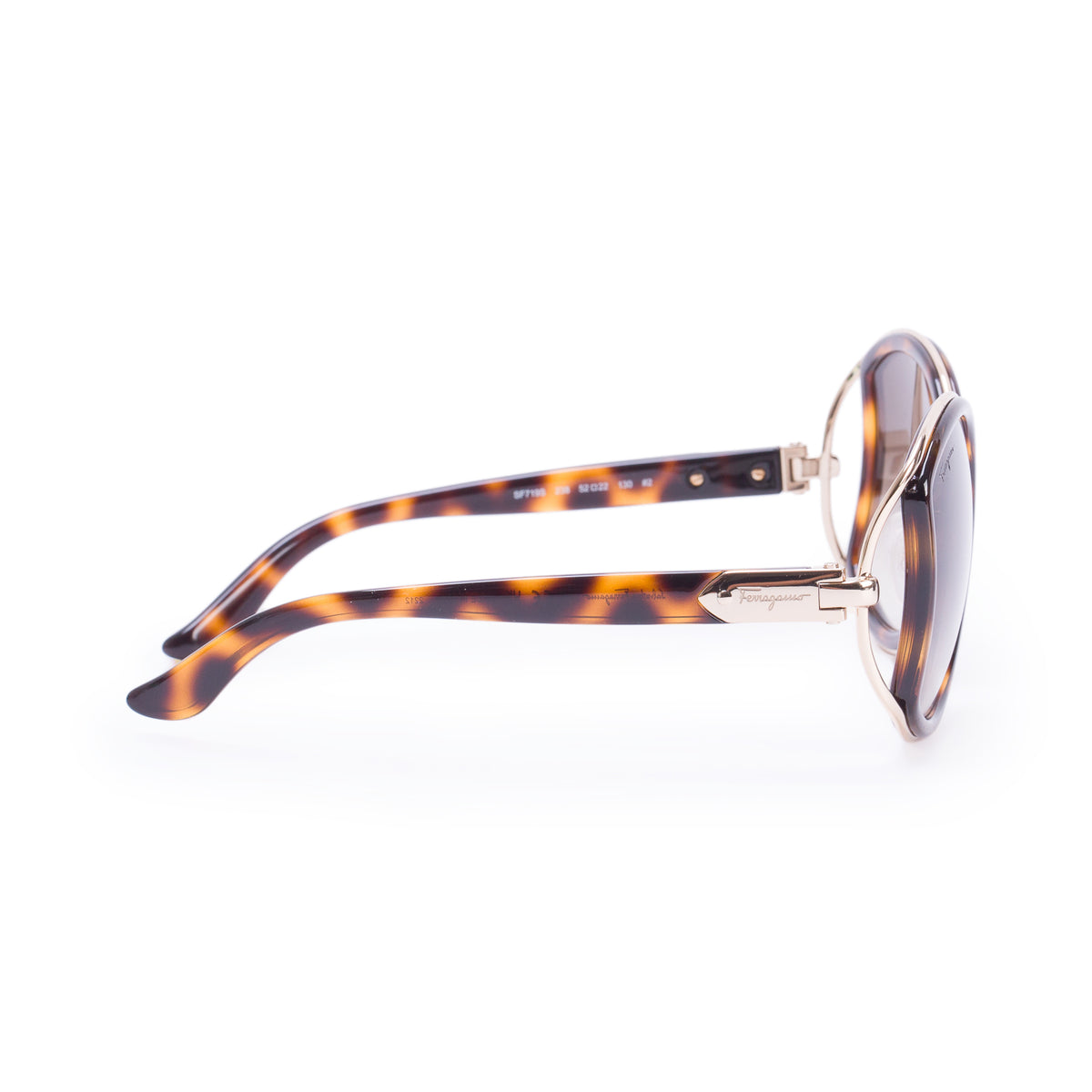 Ferragamo SF719S Tortoise Multi Round Sunglasses w/ Case