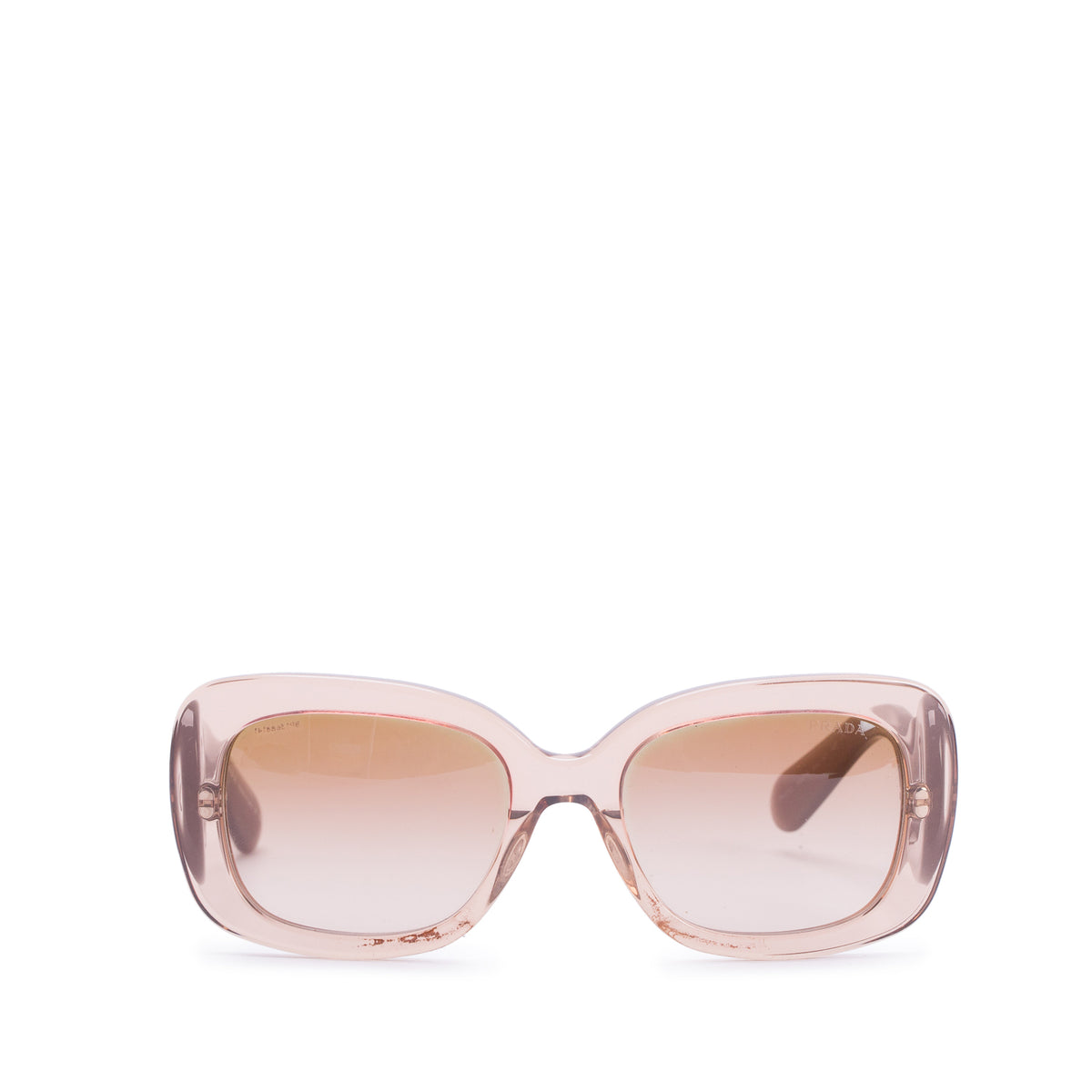 Prada SPR 270 Brown Acetate Baroque Spiral Sunglasses w/ Case