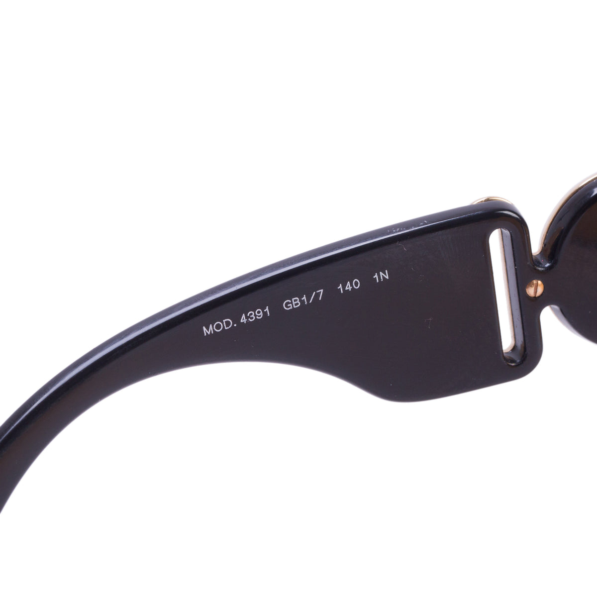 Versace 4391 Black Acetate Shield Aviator Sunglasses w/ Case