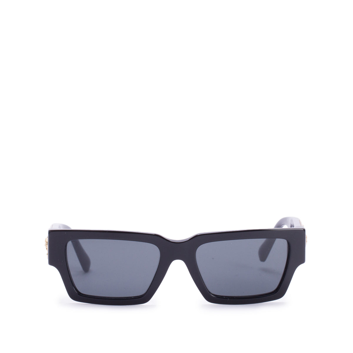 Versace 4459 Black Acetate Medusa Rectangular Sunglasses w/ Case