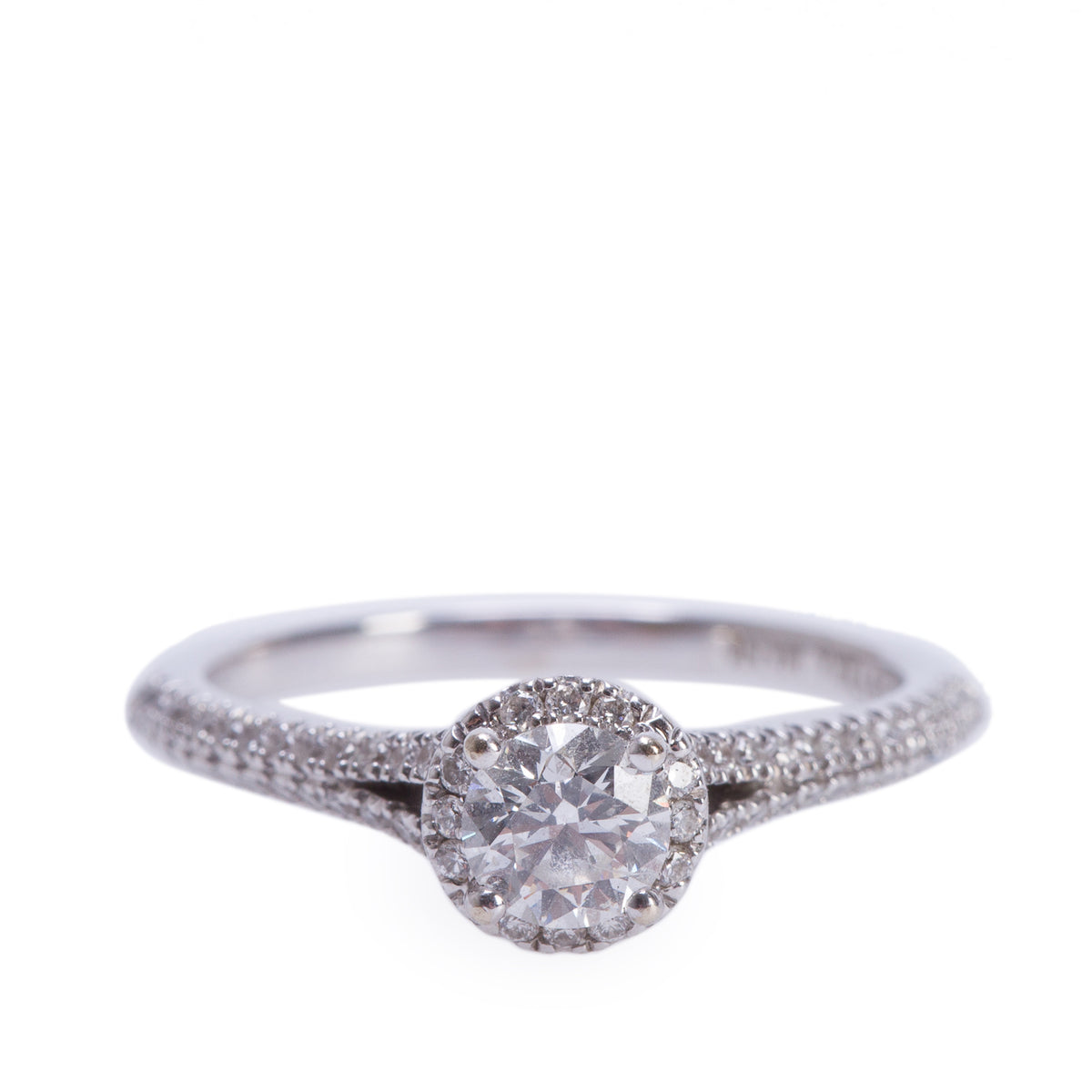 Vera Wang 14k White Gold 0.50 ct. Round Cut Diamond Engagement Ring, Size 7 w/ Box