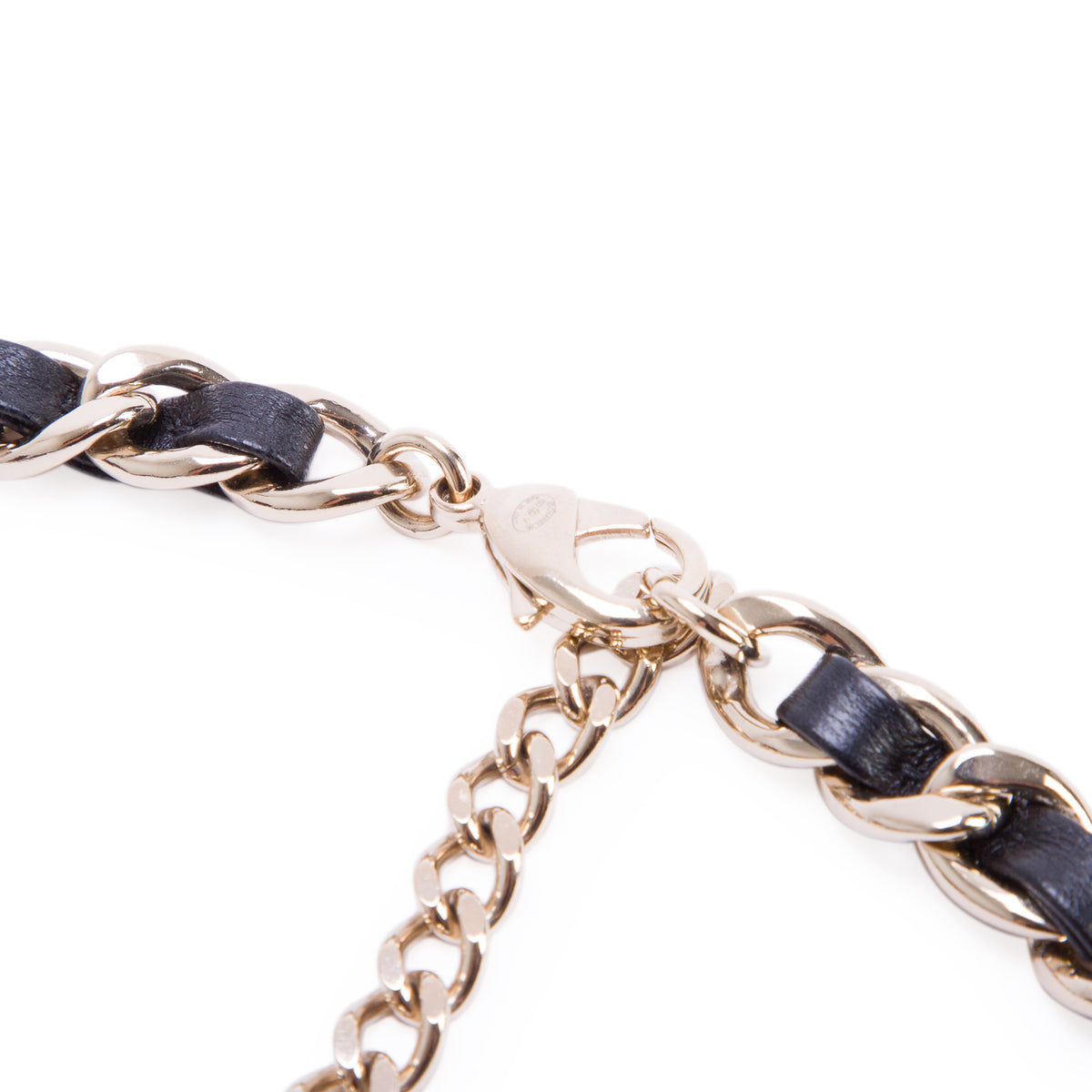 Chanel 2022 Gold-Plated Micro Bag Charm CC Chain & Leather Belt w/ Box