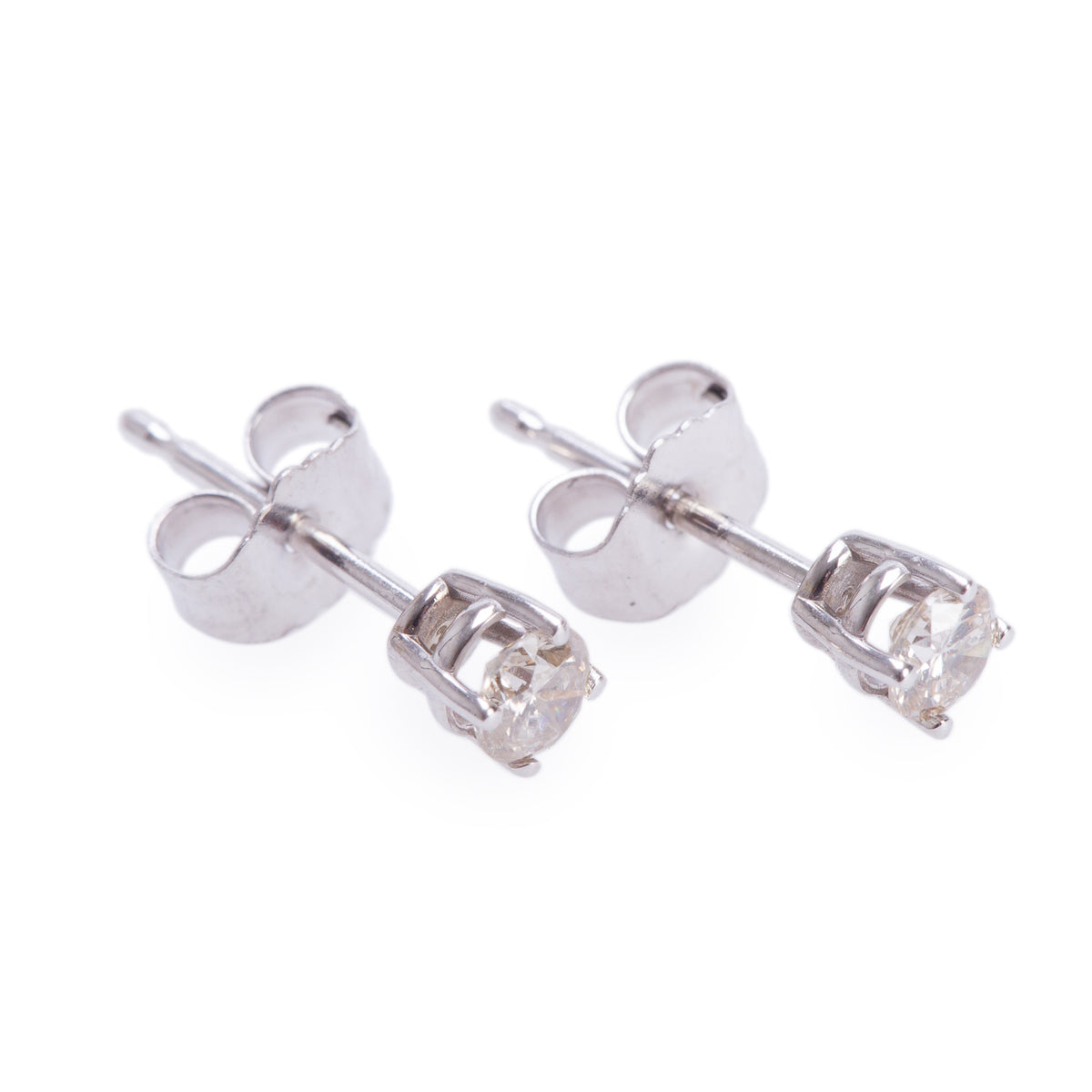 Effy 14k White Gold 0.22 tcw. Diamond Stud Earrings w/ Box