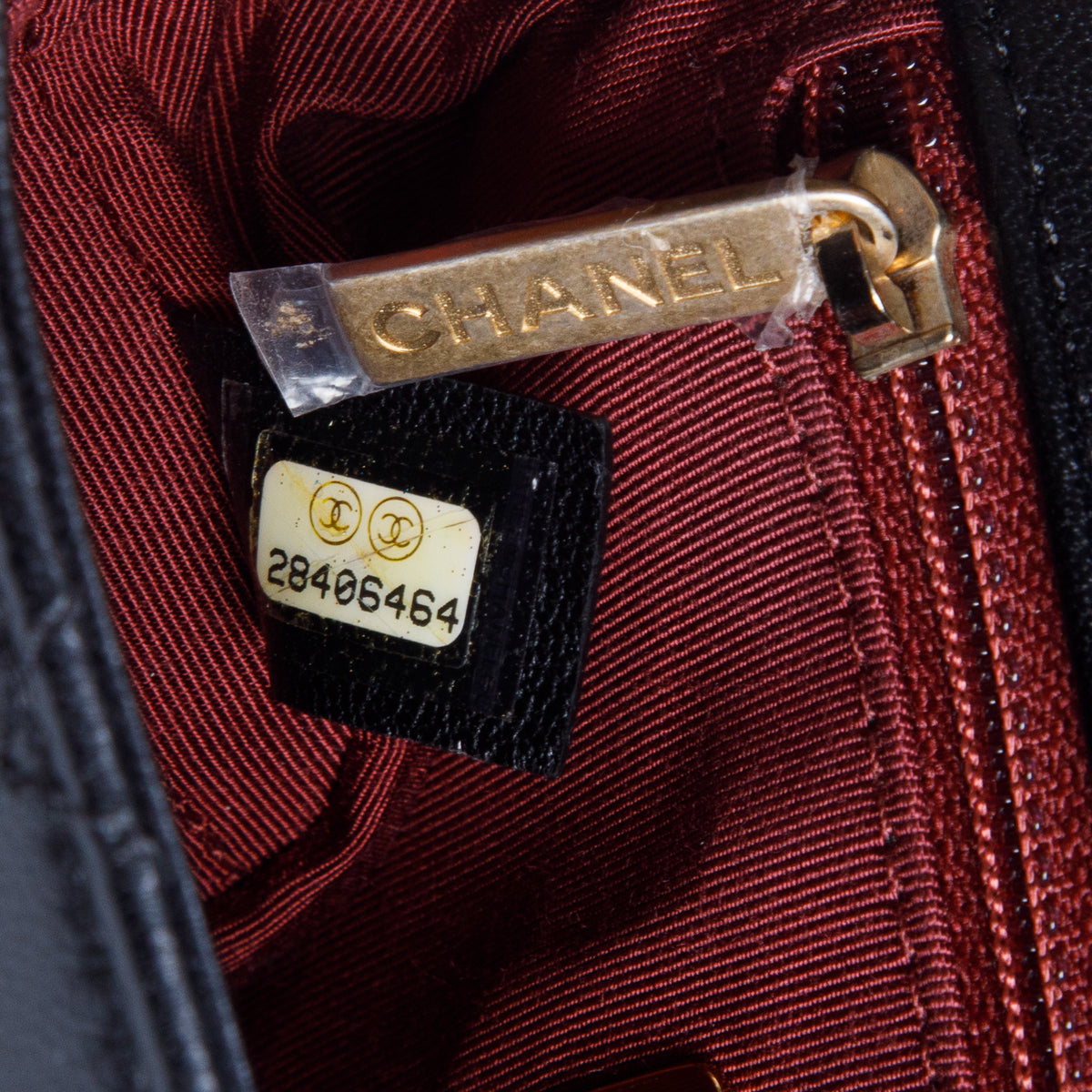 Chanel Black Lambskin Quilted Chain Infinity Waist Belt Bag w/ Box & Authenticity Card