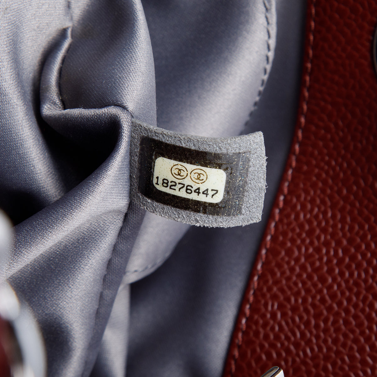 Chanel Burgundy Caviar Leather Grand Shopping Tote (GST)