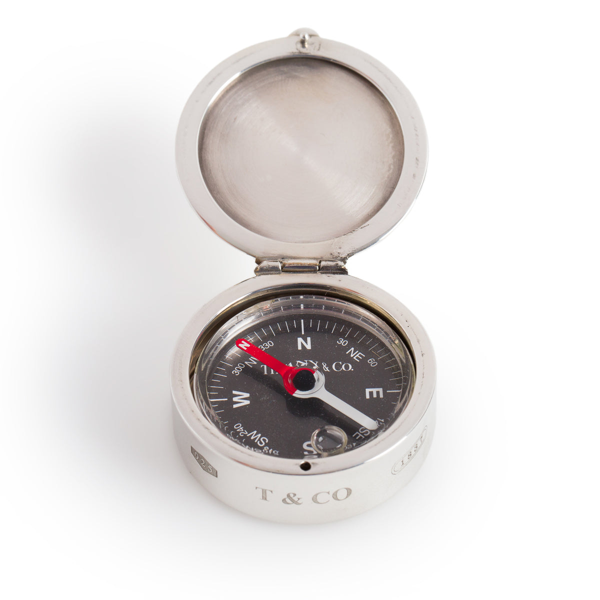 Tiffany & Co. Sterling Silver 1837 Compass w/ Box
