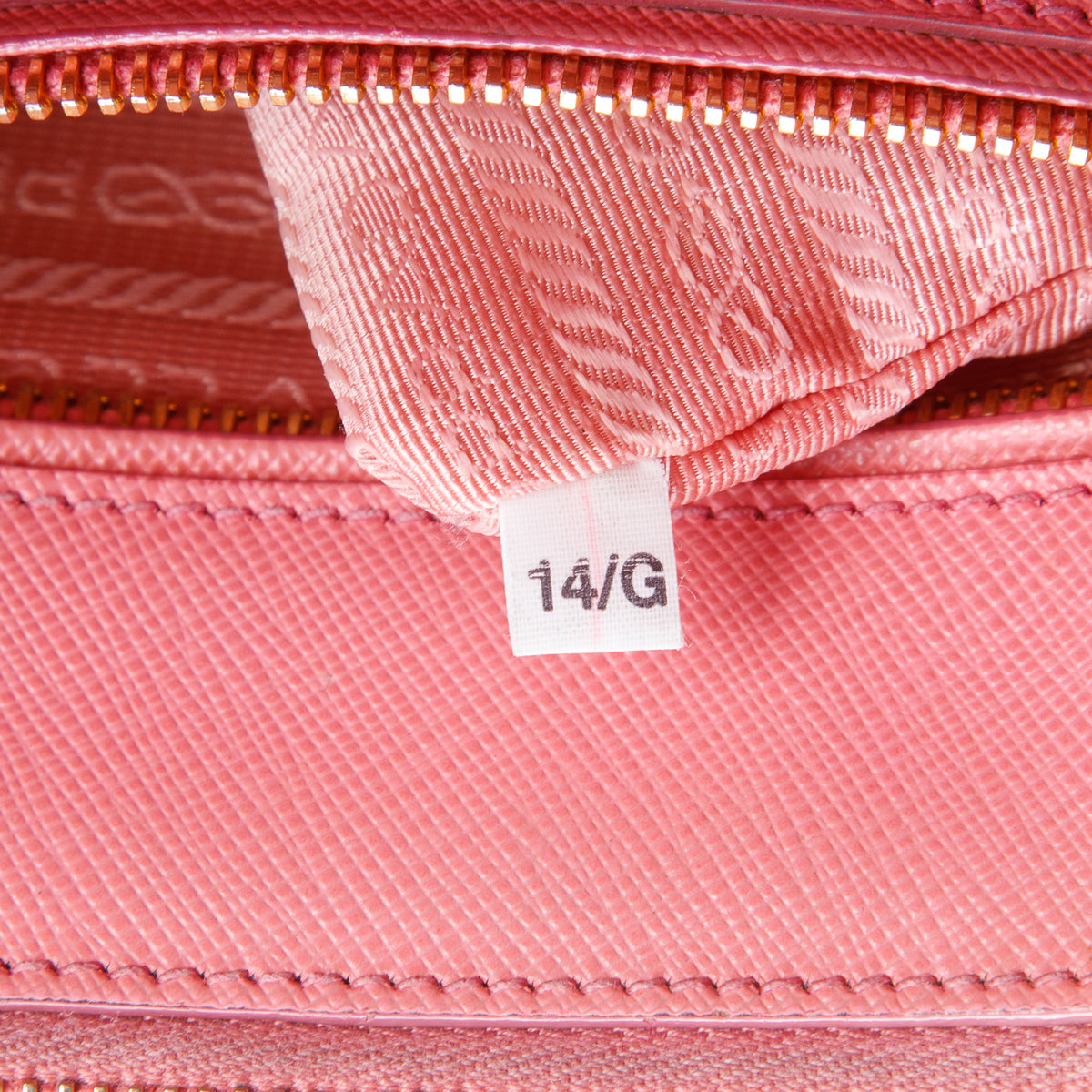 Prada Pink Saffiano Lux Leather Small Double Zip Galleria Tote w/ Strap & Authenticity Card