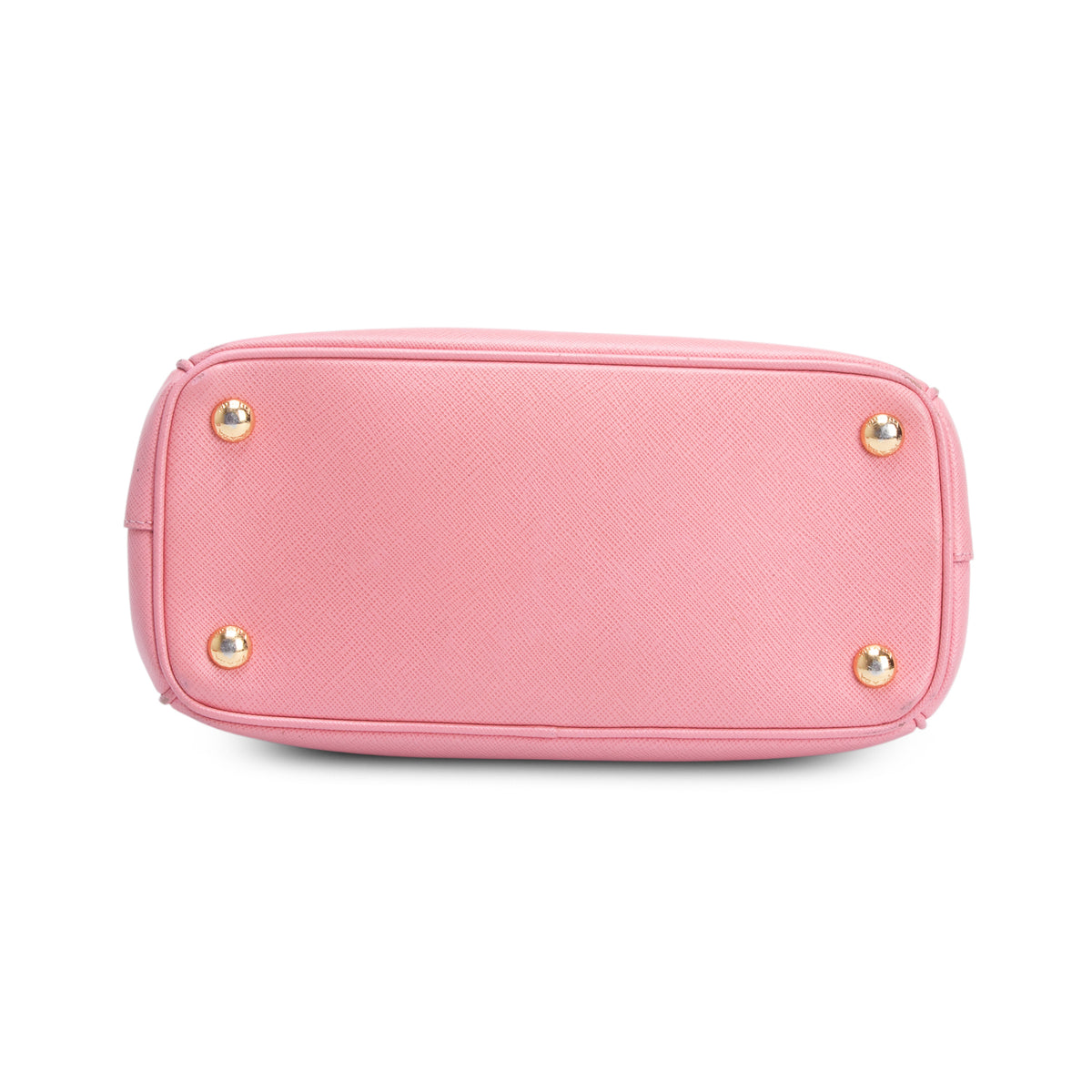 Prada Pink Saffiano Lux Leather Small Double Zip Galleria Tote w/ Strap & Authenticity Card