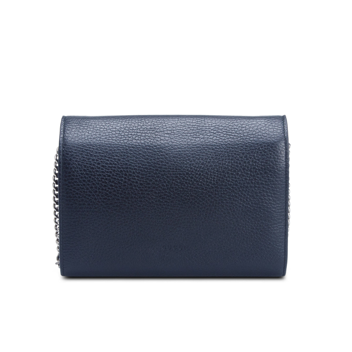 Gucci Black Calfskin Crystals Mini Dionysus Chain Wallet