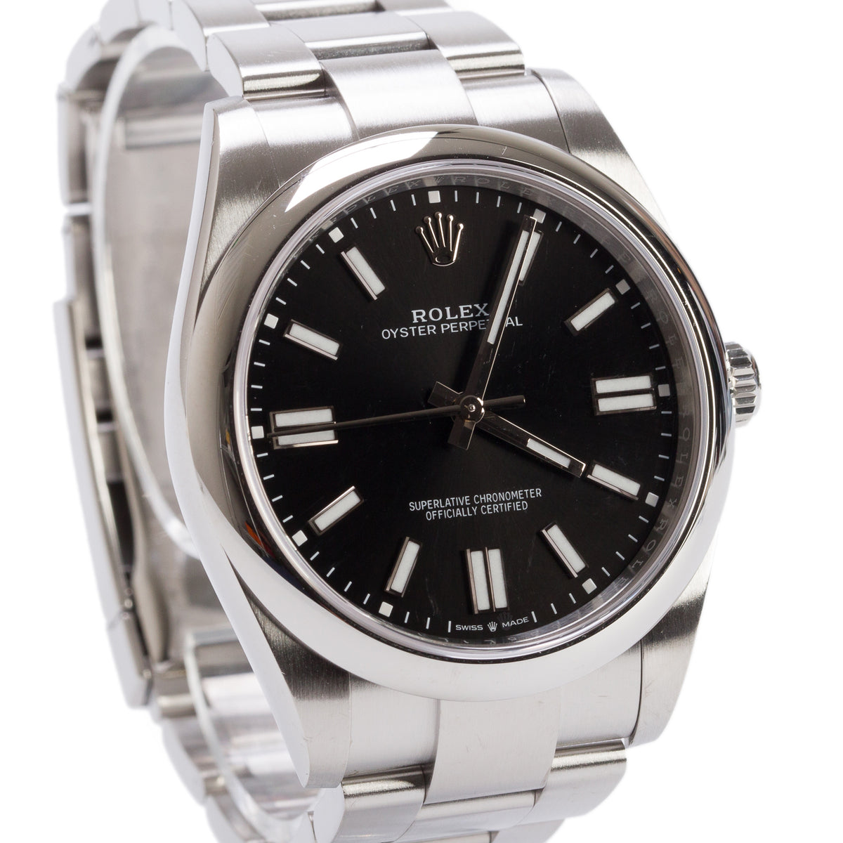 Rolex 2024 Stainless Steel Oyster Perpetual 41 MM Automatic Watch Black Dial 124300 w/ Box & Papers