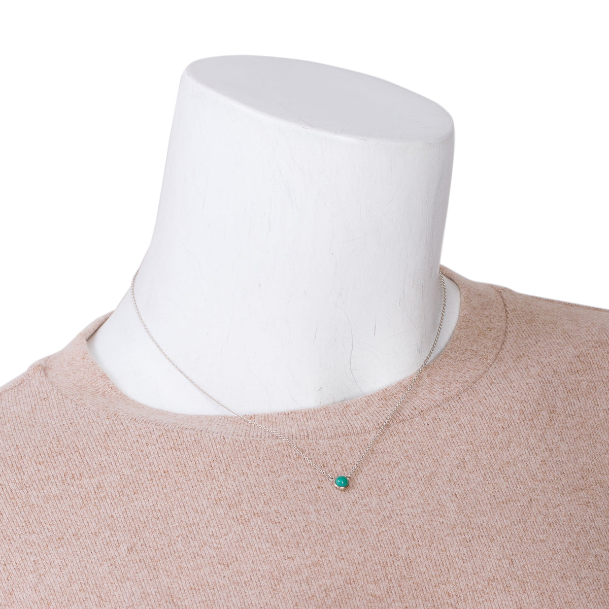 Tiffany & Co. Elsa Peretti Sterling Silver Color by the Yard Green Turquoise Pendant Necklace