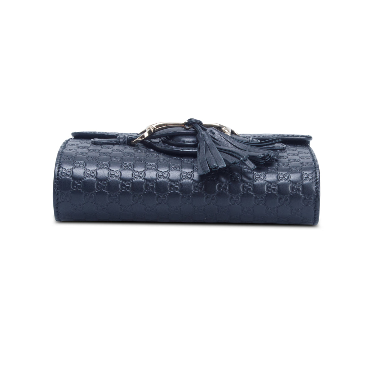 Gucci Black Leather Signature Mini Emily Horsebit Bag