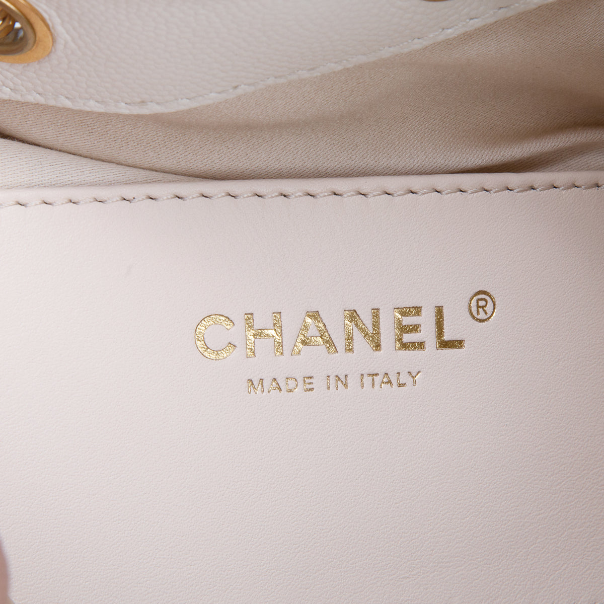 Chanel White Caviar Quilted Small Chanel 25 Handbag w/ Box