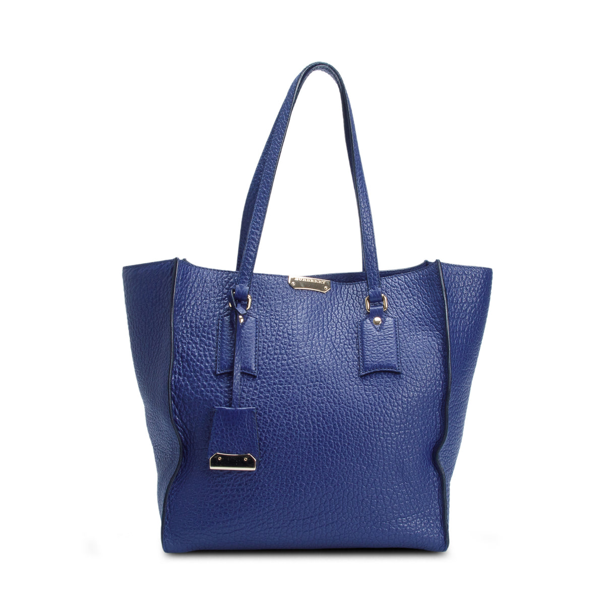 Burberry Blue Heritage Grain Medium Woodbury Tote