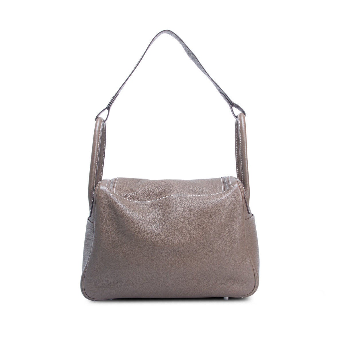 Hermes Etoupe Clemence Leather Lindy 30