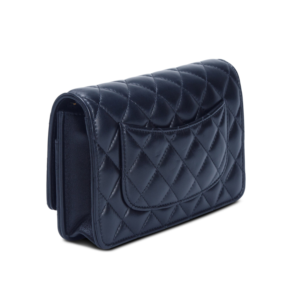 Chanel 2026 Black Quilted Lambskin Wallet On Chain w/ Box & Receipt