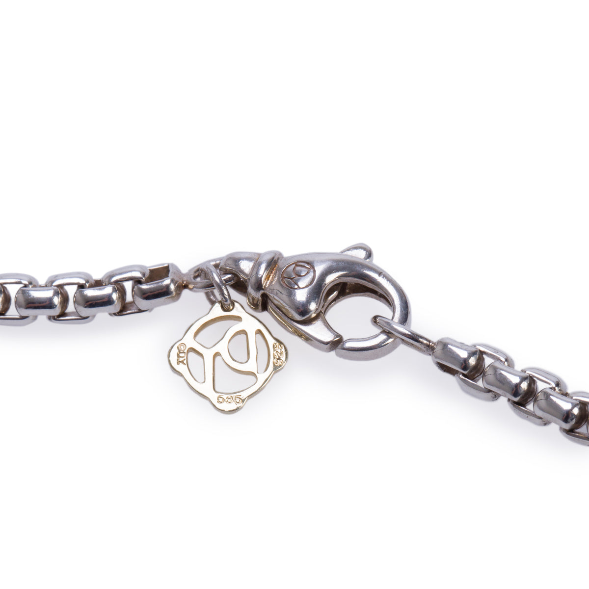 David Yurman Sterling Silver & 14k Yellow Gold 3.6 MM Box Chain Necklace, 18"