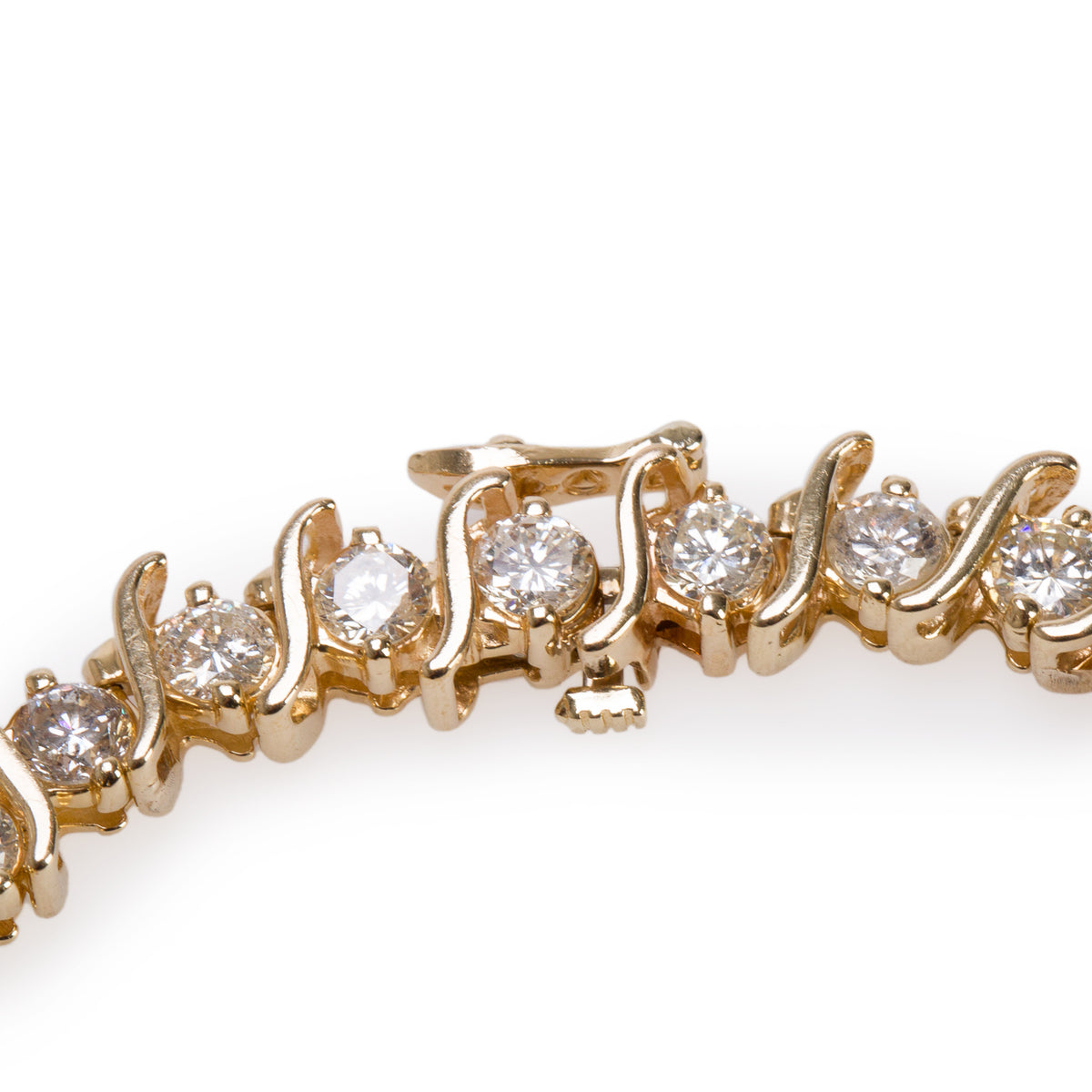 14k Yellow Gold 9.49 tcw. Diamond Tennis Bracelet