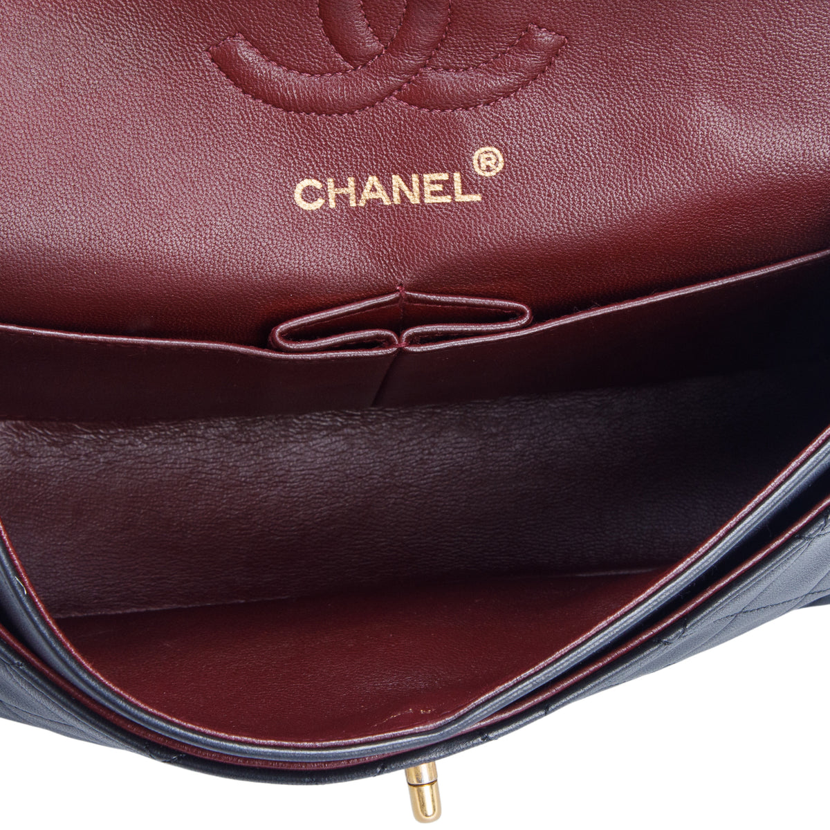 Chanel Vintage Black Lambskin Classic Small Double Flap Bag