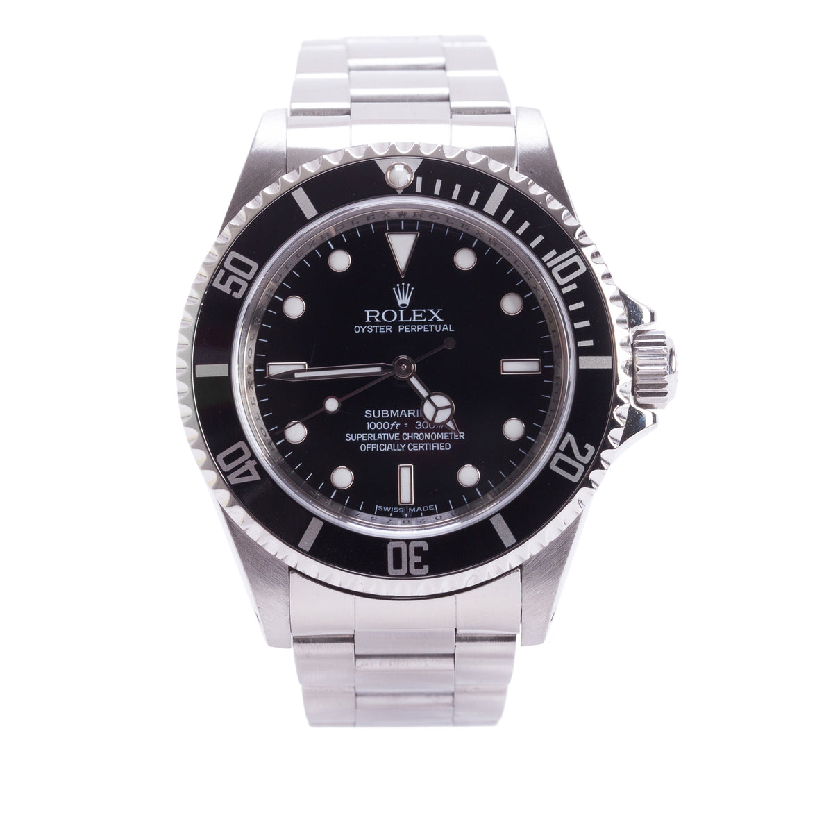 Rolex Stainless Steel Submariner (No Date) 40 MM Automatic Watch Black Dial 14060M w/ Box & Papers