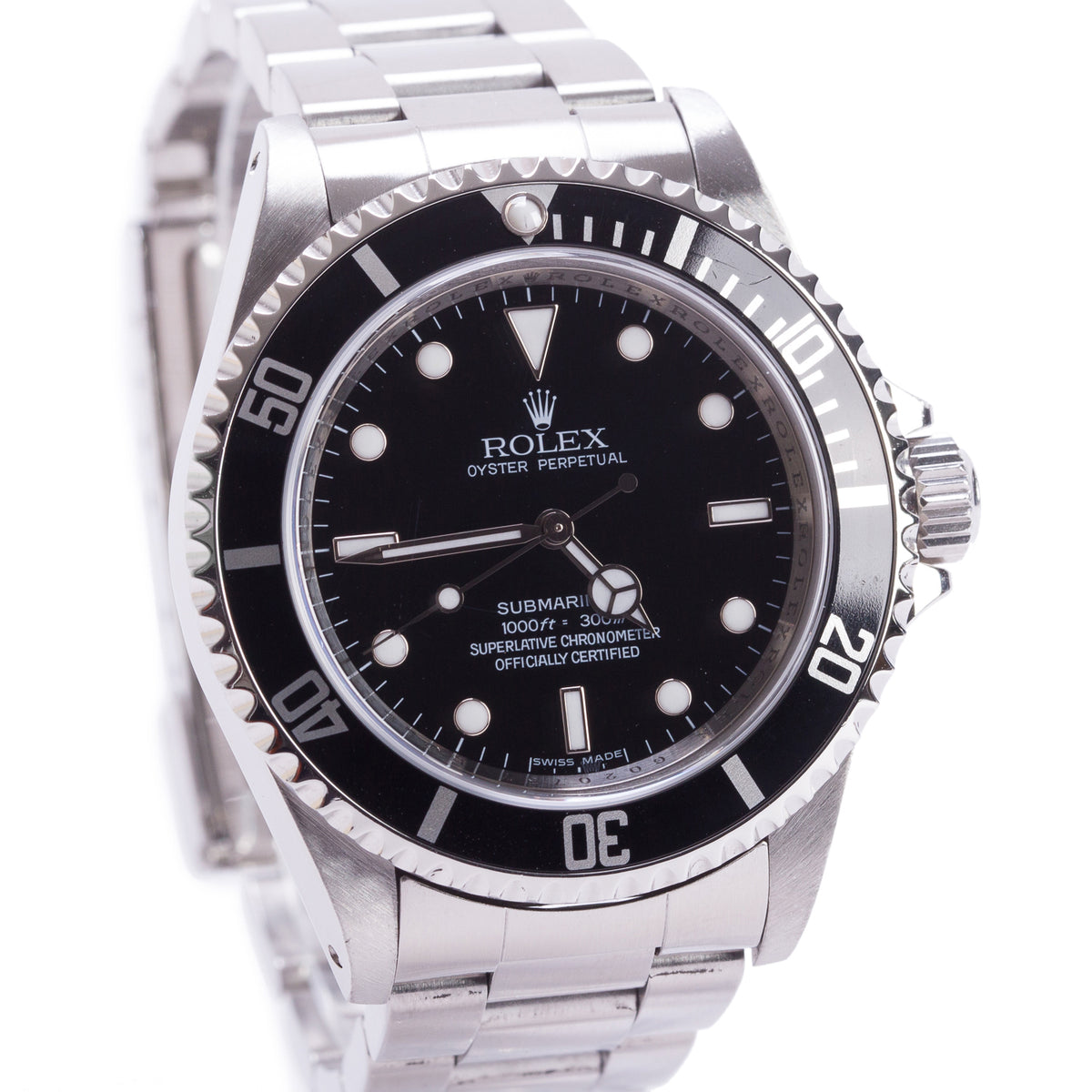 Rolex Stainless Steel Submariner (No Date) 40 MM Automatic Watch Black Dial 14060M w/ Box & Papers