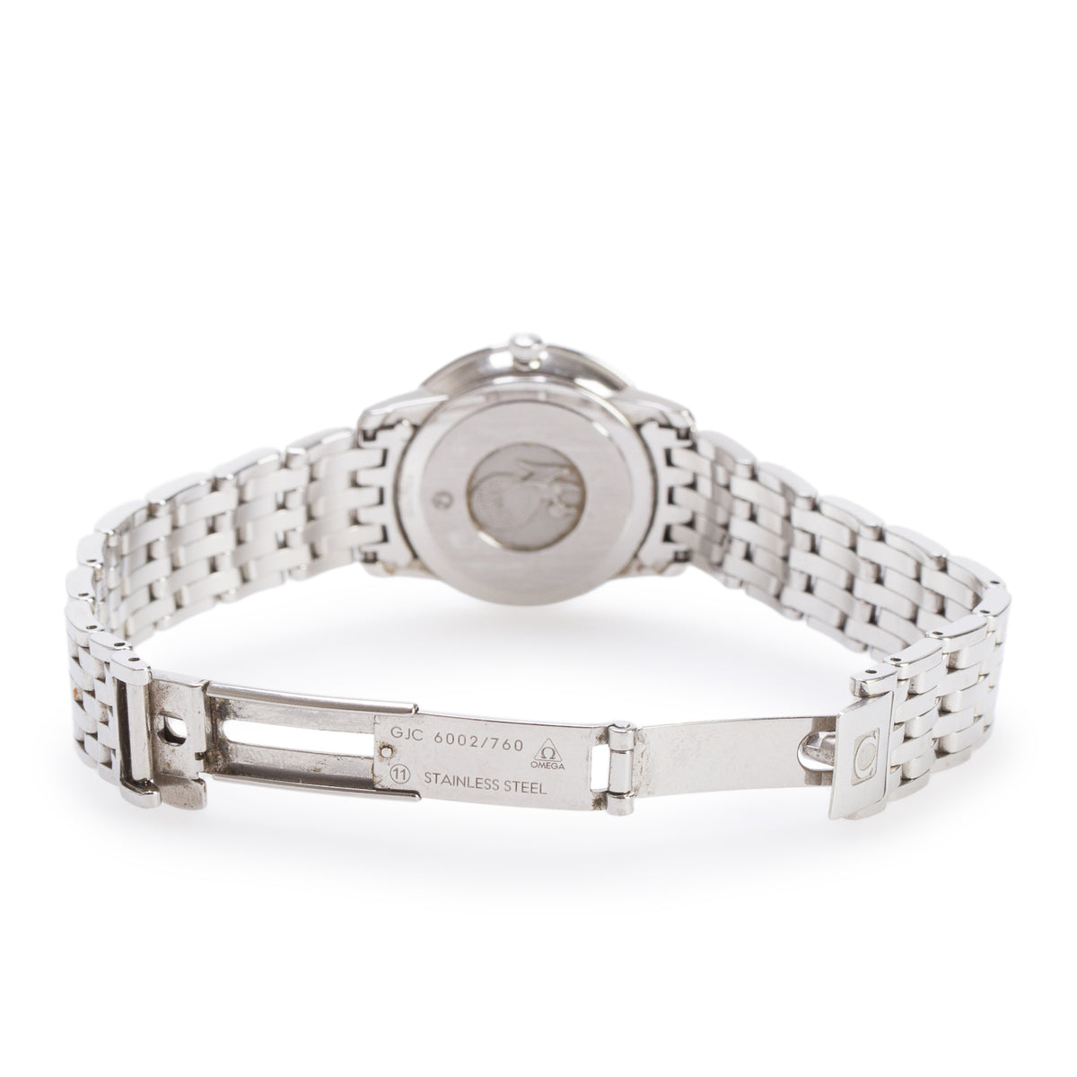 Omega Stainless Steel De Ville Prestige 27.4 MM Quartz Watch Mother of Pearl Diamond Dial