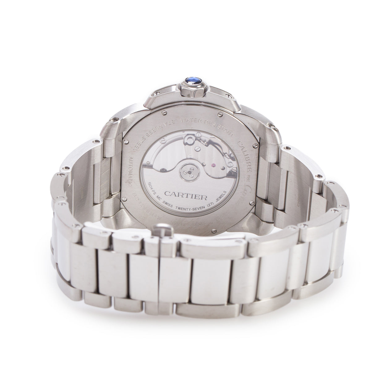 Cartier Stainless Steel Calibre de Cartier 42 MM Automatic Watch Black Dial 3389 w/ Box & Papers
