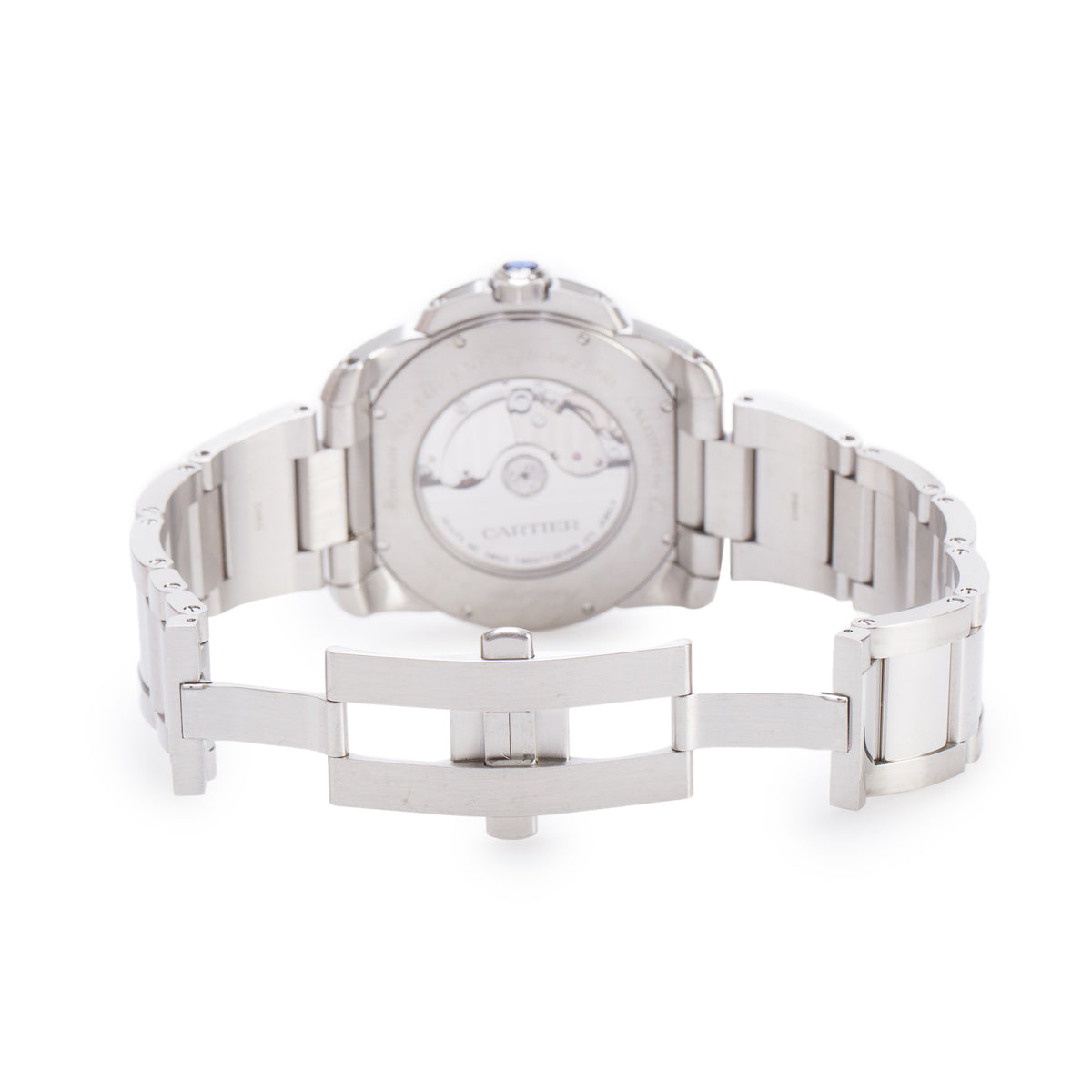 Cartier Stainless Steel Calibre de Cartier 42 MM Automatic Watch Black Dial 3389 w/ Box & Papers