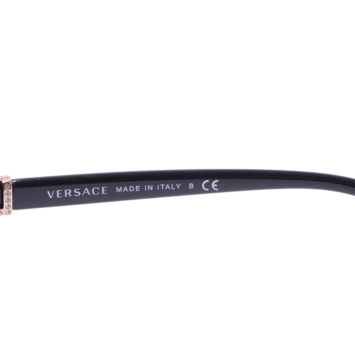 Versace Mod. 4324-B Black Acetate Crystal Greca Butterfly Sunglasses w/ Case