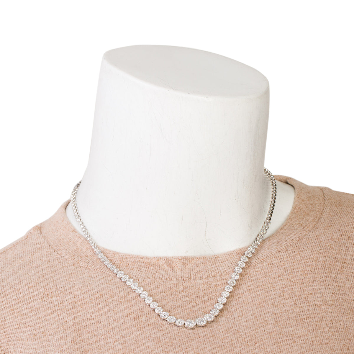 10kWhite Gold 4.61 tcw. Diamond Necklace