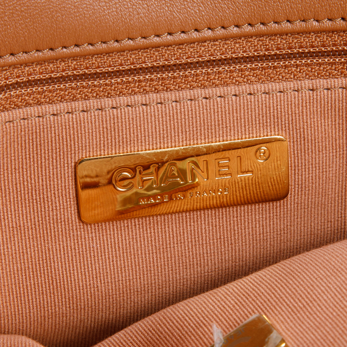 Chanel Brown Quilted Lambskin Medium 19 Flap