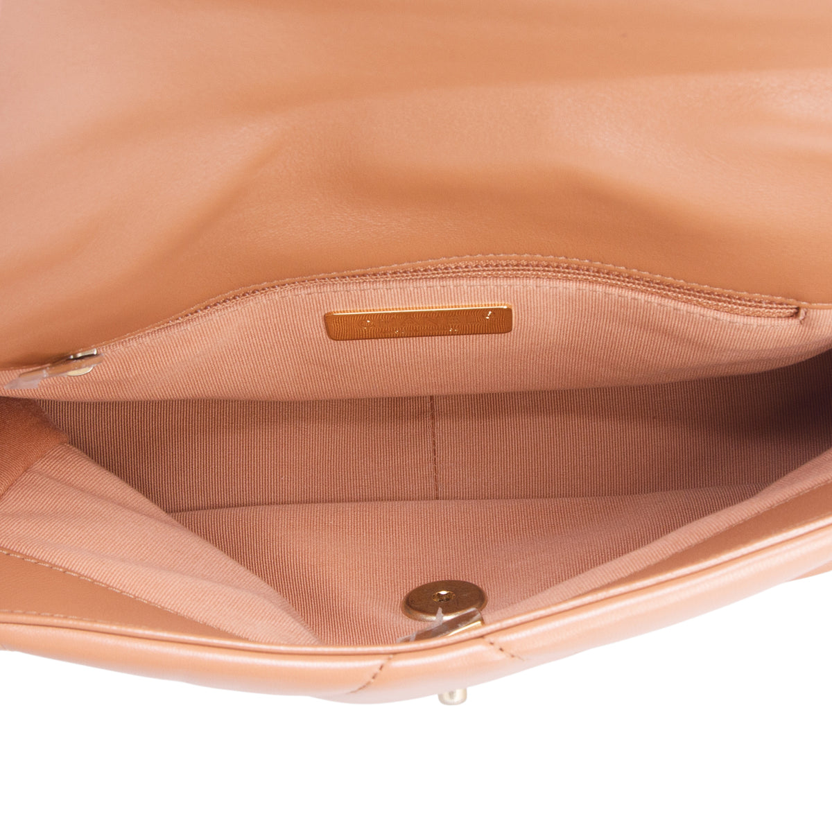 Chanel Brown Quilted Lambskin Medium 19 Flap