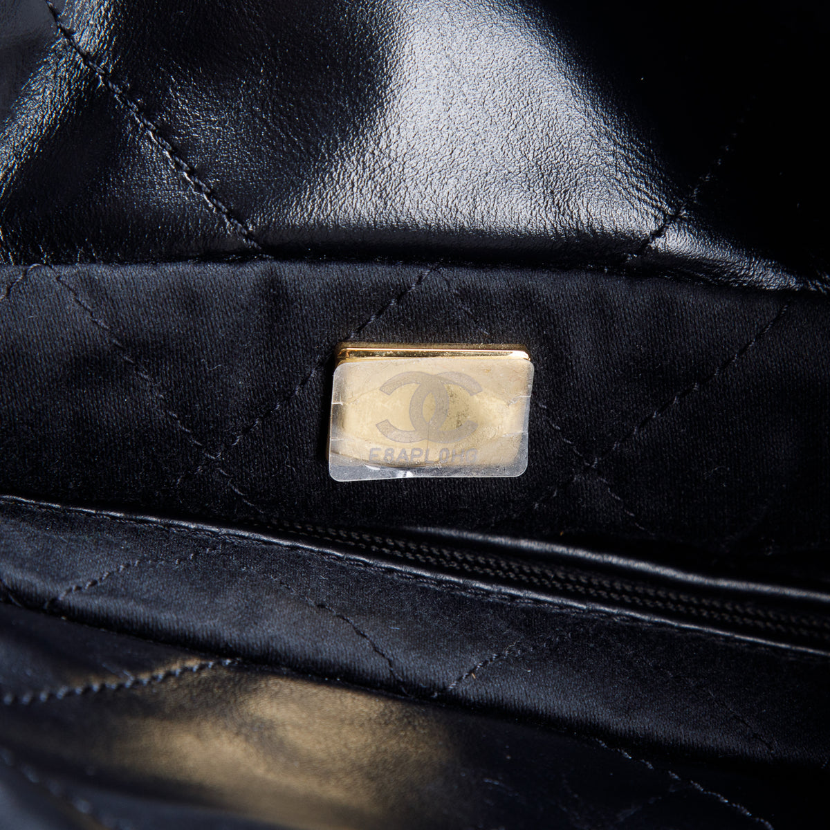 Chanel Black Shiny Calfskin Quilted Small 22 Hobo w/ Pouch
