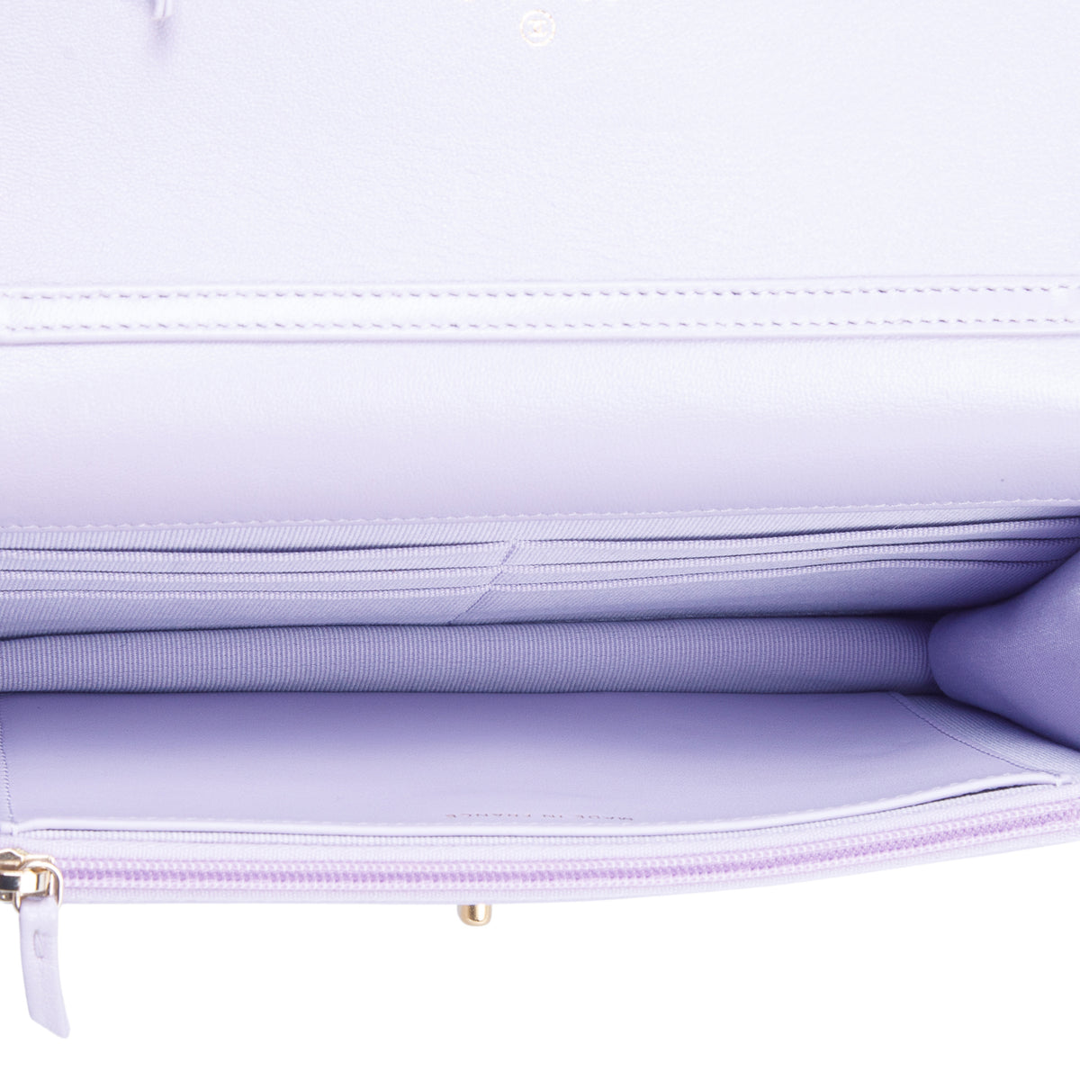 Chanel Purple Lambskin Quilted Leather CC Pearl Crush Wallet on Chain