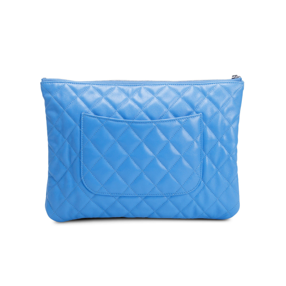 Chanel Blue Caviar Quilted O-Case