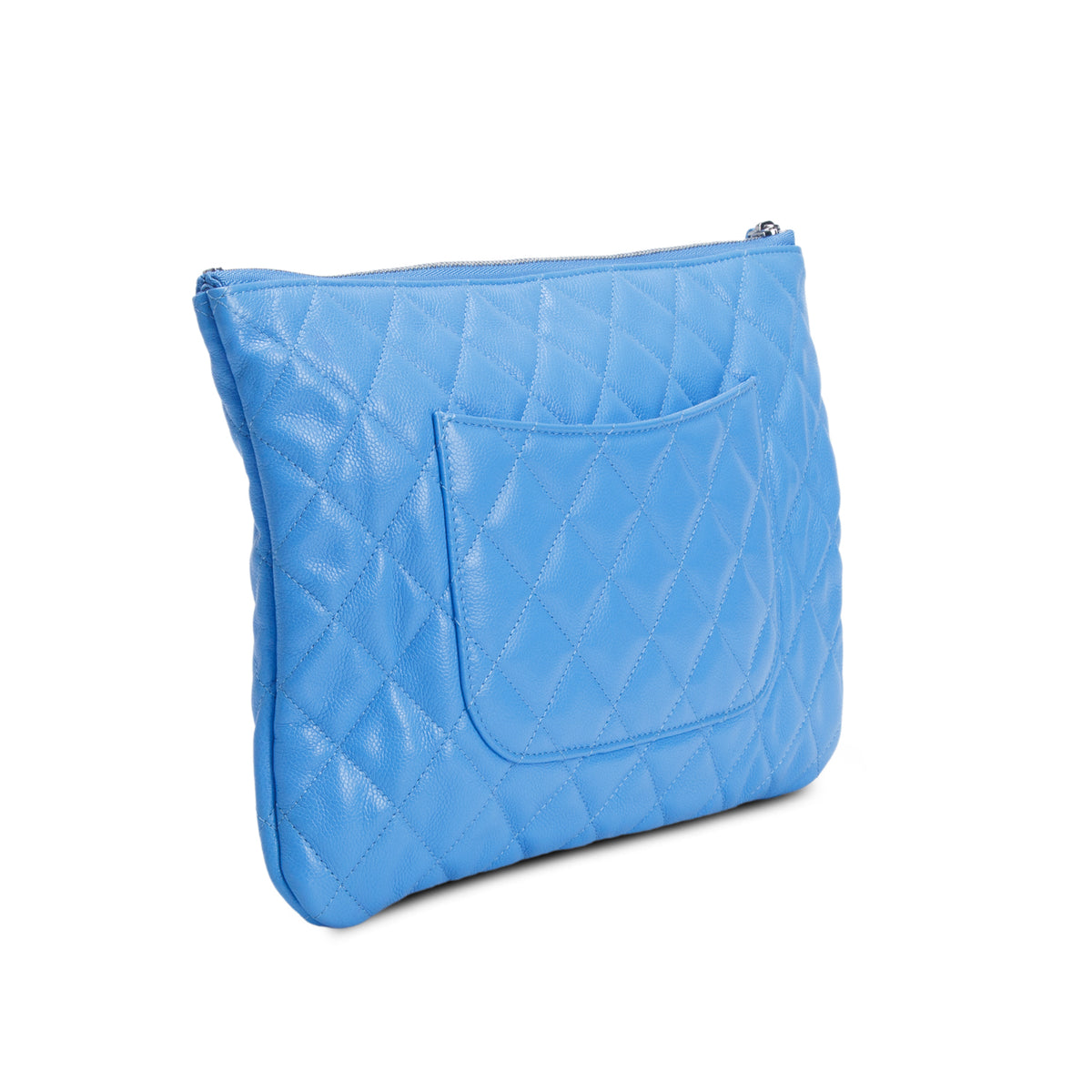 Chanel Blue Caviar Quilted O-Case