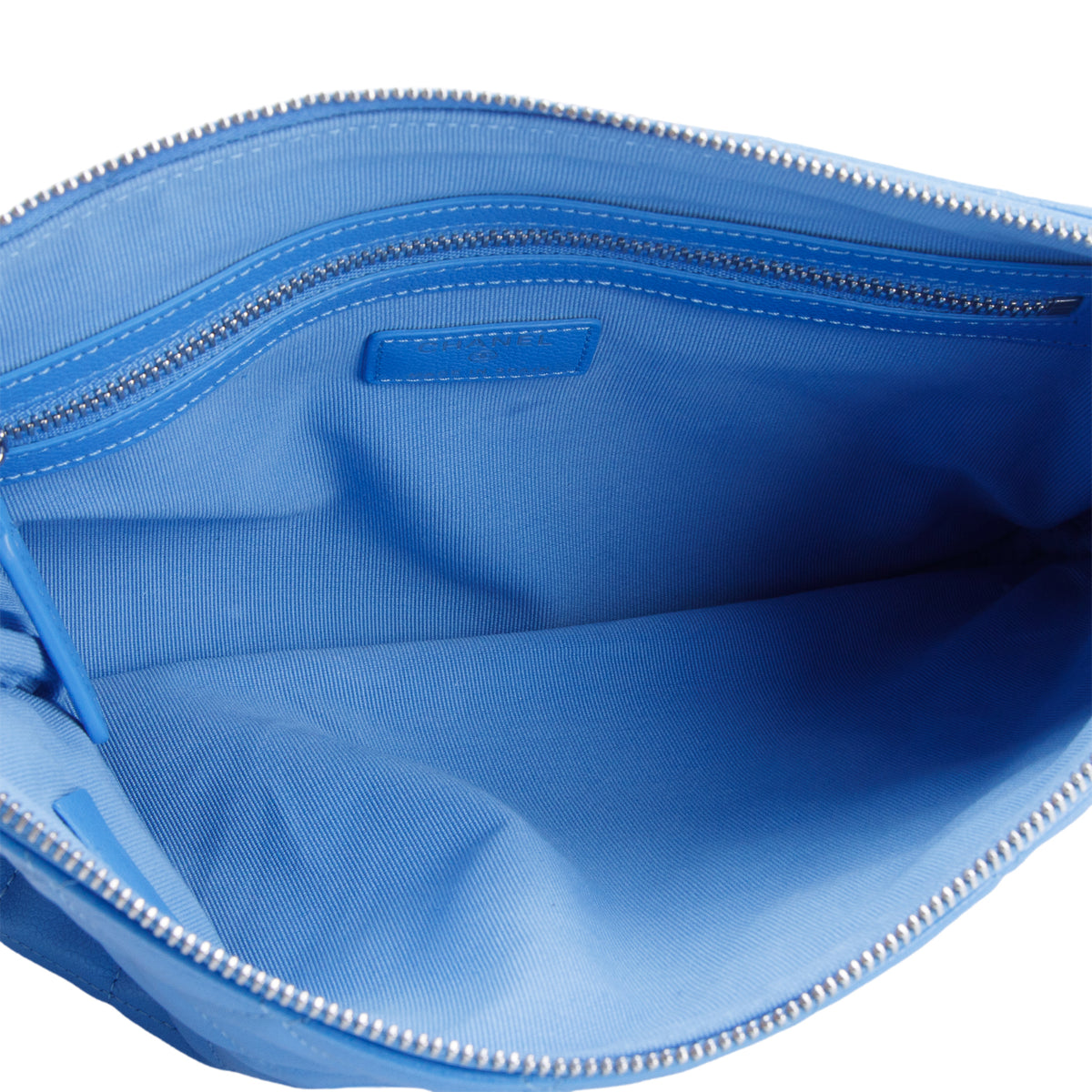 Chanel Blue Caviar Quilted O-Case