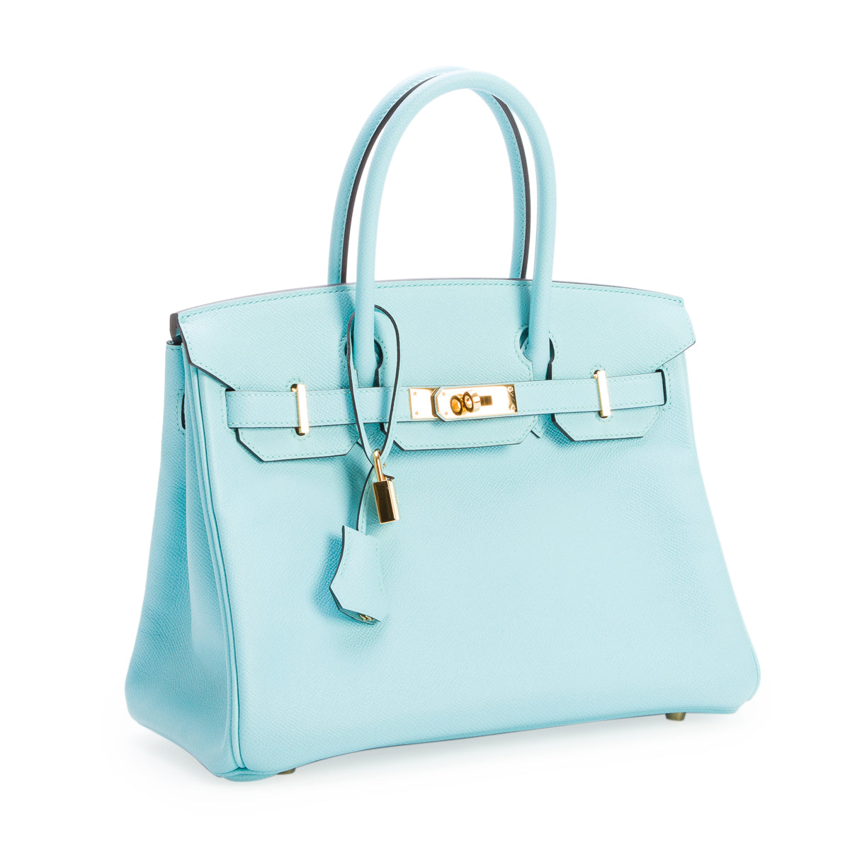 Hermes Bleu Atoll Epsom Birkin 30 w/ Box